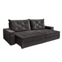 Ver imagem 1 de Sofá Retrátil e Reclinável 4 Lugares Berlim Evidence Suede Cinza