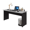 Ver imagem 2 de Escrivaninha Mesa de Escritório 150cm Multimóveis Cr25318 Cinza Preto