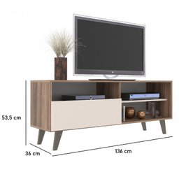 Rack com Painel para TV até 42 Polegadas Retrô Detroit Denver - 4