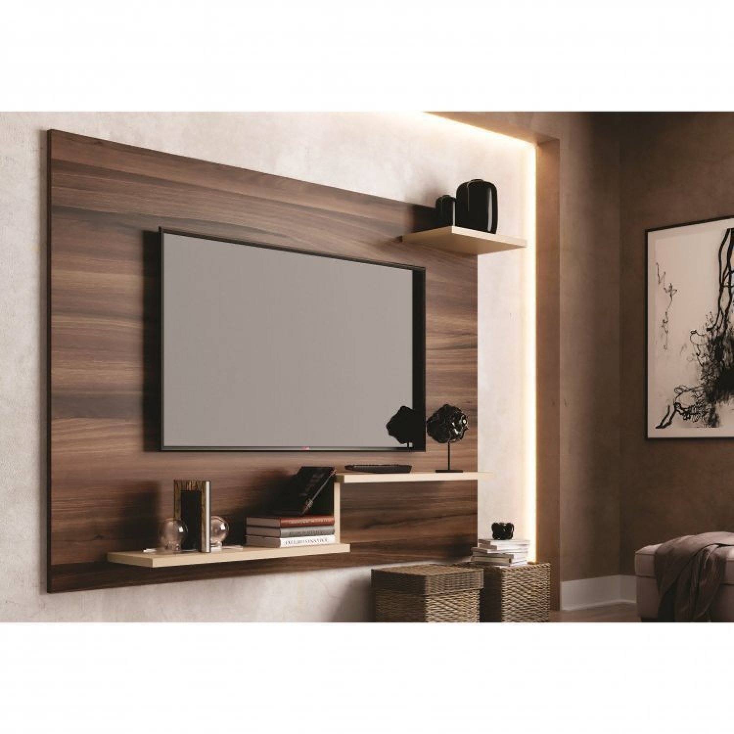 Rack com Painel para TV até 42 Polegadas Retrô Detroit Denver - 9