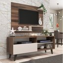 Ver imagem 1 de Rack com Painel Retrô para TV até 42 Polegadas 136CMX144CM Detroit Denver Marrom