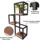 Ver imagem 3 de Suporte 3 Nichos Industrial de Parede Ferro e Mdf