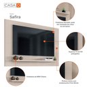 Ver imagem 5 de Painel Safira para Tv até 50 Polegadas Design Moderno e Prateleira Versátil - 3 Cores:off White