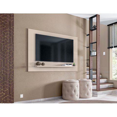 Painel Safira para Tv até 50 Polegadas Design Moderno e Prateleira Versátil - 3 Cores:off White