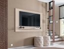 Ver imagem 1 de Painel Safira para Tv até 50 Polegadas Design Moderno e Prateleira Versátil - 3 Cores:off White