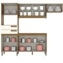 Ver imagem 3 de Cozinha Compacta 1 Balcão com Tampo 1 Armário Alto e 1 Armário Aéreo 2 Gavetas 7 Portas B107 Briz