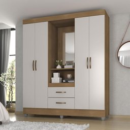 Guarda Roupa Casal Capela Lite Nature Off White – Móveis Leão - 5