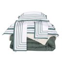 Ver imagem 1 de Kit Edredom Queen Coberdrom Soft Hipercal/sherpa 5 Peças - Verde