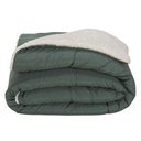 Ver imagem 7 de Kit Edredom Queen Coberdrom Soft Hipercal/sherpa 5 Peças - Verde