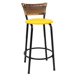 Banco para Bancada Cozinha Gourmet Junco Cappuccino Balcão Ilha Banqueta 60cm Itagold - 1