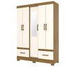 Guarda Roupa Solteiro 5 Portas 2 Gavetas B60 Briz - 4