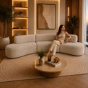 Ver imagem 2 de Sofa Curvo Virginia 3 Modulos Boucle Moscow Design Orgânico