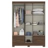 Guarda Roupa Solteiro 5 Portas 2 Gavetas B60 Briz - 3