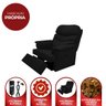 Poltrona do Papai Reclinável de Descanso Elétrica Virginia Plus Casa Mobel: Preto - 3