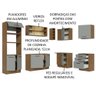 Armário de Cozinha Completa de Canto 399cm Rustic Cinza Agata Madesa 01 - 5