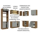 Ver imagem 5 de Armário de Cozinha Completa de Canto 399cm Rustic Cinza Agata Madesa 01