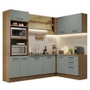 Ver imagem 3 de Armário de Cozinha Completa de Canto 399cm Rustic Cinza Agata Madesa 01