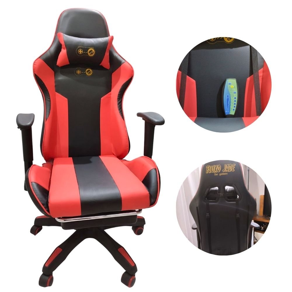 Cadeira Gamer 3 Niveis Reclinagem e 2 Pontos Massagem B/l - 1