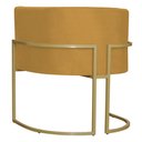 Ver imagem 3 de Poltrona Decorativa Sala de Estar Luana Base Gold Suede Mostarda - Montanaris Decor Md Montanaris de