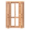 Porta Balcão Madeira Vitro Correr Semi-Panorâmico Veneziana Pantográfica Eucalipto Esel-2.16AX1.20L - 2