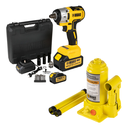 Ver imagem 1 de Kit Chave de Impacto 21v Brushless 2 Baterias com Maleta + Macaco Garrafa 4 Toneladas Muke Tools