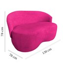 Ver imagem 7 de Namoradeira Decorativa Beatriz Orgânica Veludo Rosa Pink