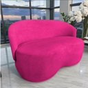 Ver mais imagens de Namoradeira Decorativa Beatriz Orgânica Veludo Rosa Pink