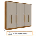 Ver imagem 7 de Guarda Roupa Casal com Espelho 6 Portas 4 Gavetas Veneza Tcil Móveis
