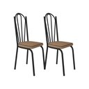 Ver imagem 1 de Kit com 02 Cadeiras 121 Preta Corino Rattan Artefamol