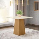 Ver imagem 1 de Mesa De Jantar Canto Reto 90cm Sarah Henn Nature Off White