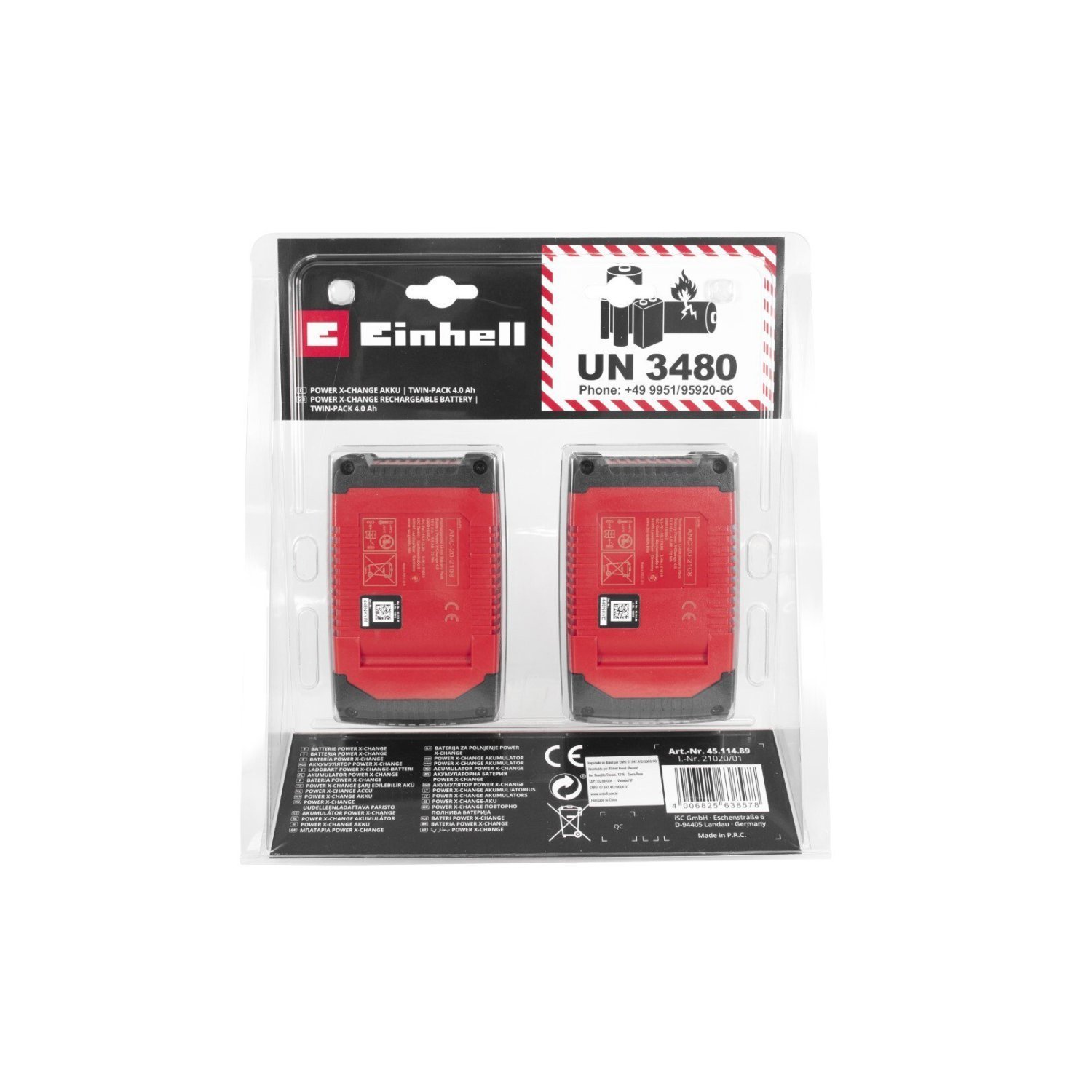 Kit Bateria Power X-Change 2 Unidades 18V 4,0ah Twinpack Einhell - 4