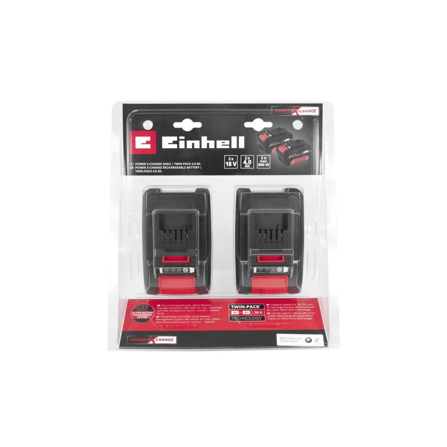 Kit Bateria Power X-Change 2 Unidades 18V 4,0ah Twinpack Einhell - 3