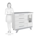 Ver imagem 4 de Quarto de Bebê com Cômoda 1 Porta com Janela em Acrílico e Berço 100% MDF Retrô Jolie