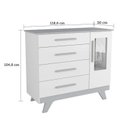 Ver imagem 5 de Quarto de Bebê com Cômoda 1 Porta com Janela em Acrílico e Berço 100% MDF Retrô Jolie