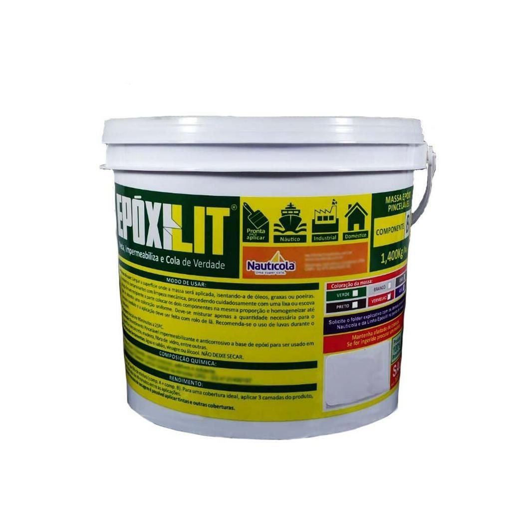 Ver imagem 4 de Resina Epoxilit Massa Pincelável Impermeabilizante 3kg Color:verde