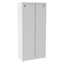 Ver imagem 2 de Armário Aço Alto 2 Portas e 4 Prateiras 196 x 80 cm com Chave Cor:Cinza