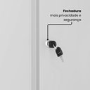 Ver imagem 5 de Armário Aço Alto 2 Portas e 4 Prateiras 196 x 80 cm com Chave Cor:Cinza