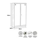 Ver imagem 3 de Armário Aço Alto 2 Portas e 4 Prateiras 196 x 80 cm com Chave Cor:Cinza
