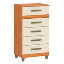 Ver imagem 2 de Cômoda Malta 5 Gavetas Cinamomo/off White - Fellicci