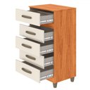 Ver imagem 3 de Cômoda Malta 5 Gavetas Cinamomo/off White - Fellicci