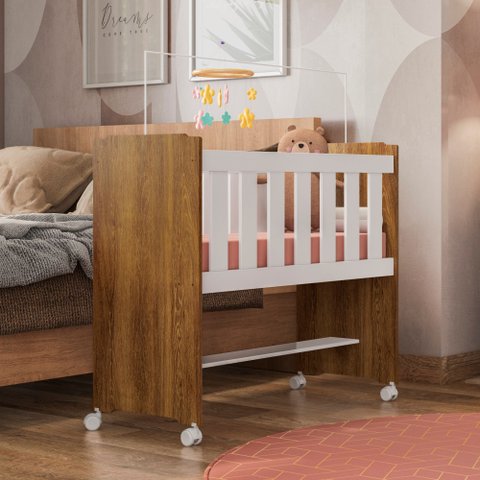 Mini Berço 100% MDF com Rodízios Yescasa