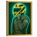 Ver imagem 1 de Quadro Decorativo Piloto Número 1 Neon Verde