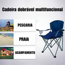 Ver imagem 6 de Cadeira Camping Dobravel Portatil Premium até 160kg Azul Lu0102_az