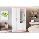 Ver imagem 1 de Guarda Roupa Casal 2 Portas e 3 Gavetas C- 1 Espelho Briz B64 Branco - Henn