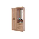 Ver imagem 5 de Guarda Roupa Casal 2 Portas e 3 Gavetas C- 1 Espelho Briz B64 Branco - Henn