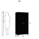 Ver imagem 4 de Armário Multiuso 163cm x 86cm 2 Portas 6 Nichos Espaço para Vassoura