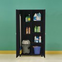 Ver imagem 3 de Armário Multiuso 163cm x 86cm 2 Portas 6 Nichos Espaço para Vassoura