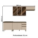 Ver imagem 4 de Cozinha Compacta Connect 9 Portas 2 Gavetas com Vidro 100% Mdf Duna/cristal - Henn