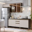 Ver imagem 2 de Cozinha Compacta Connect 9 Portas 2 Gavetas com Vidro 100% Mdf Duna/cristal - Henn