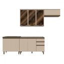 Ver imagem 1 de Cozinha Compacta Connect 9 Portas 2 Gavetas com Vidro 100% Mdf Duna/cristal - Henn